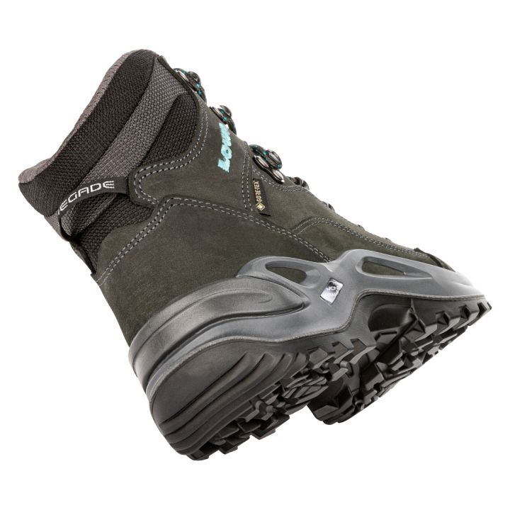 Lowa Renegade GTX Mid WS S (Narrow) Naisten Vaellussaappaat Mustat Turkoosi | ZEJVAFUN