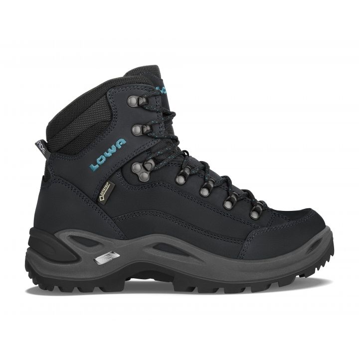 Lowa Renegade GTX Mid WS S (Narrow) Naisten Vaellussaappaat Mustat Turkoosi | ZEJVAFUN